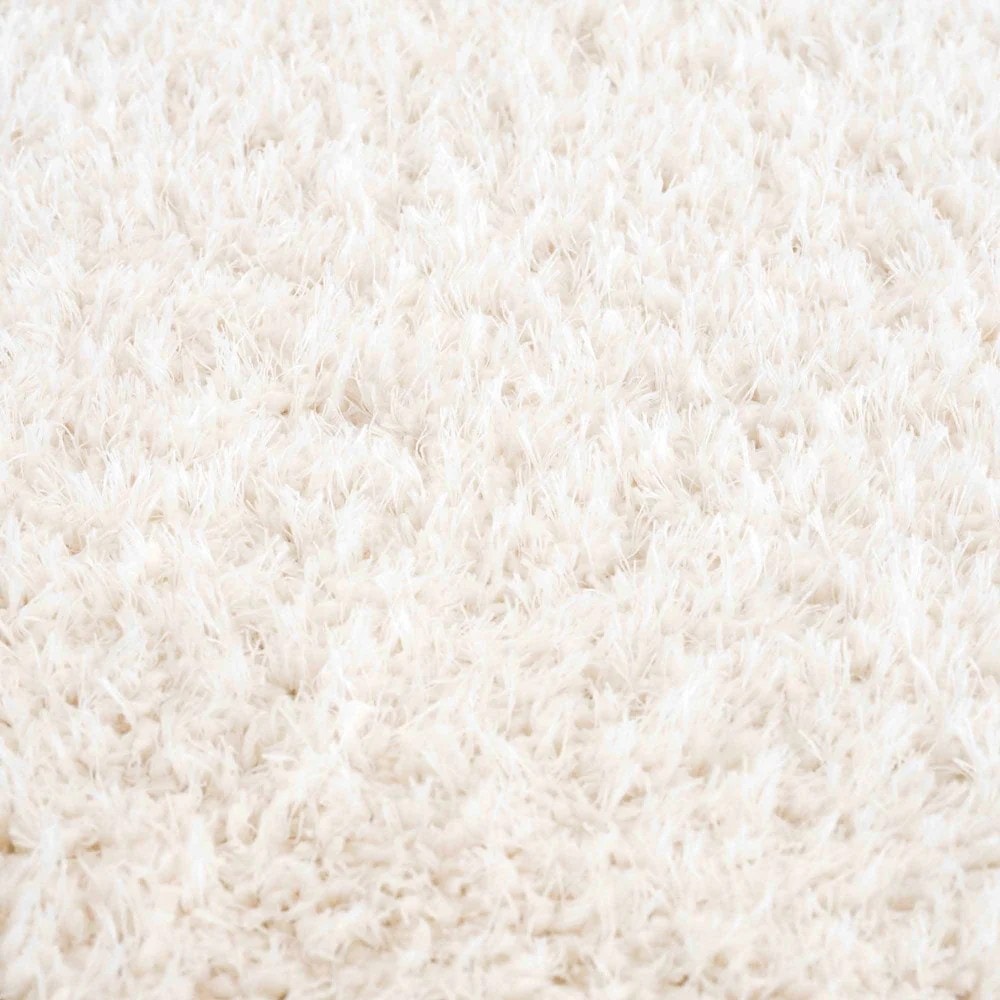 Luxe Cream Shag Handmade Rug
