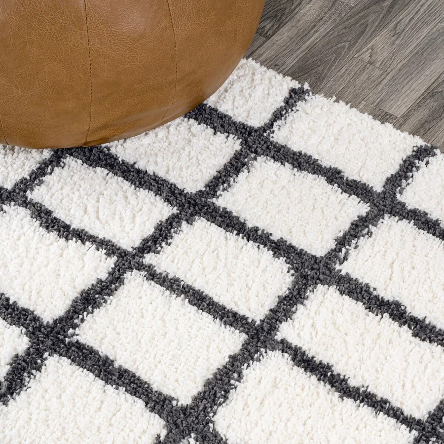 Carmor Grid Shag Handmade Rug