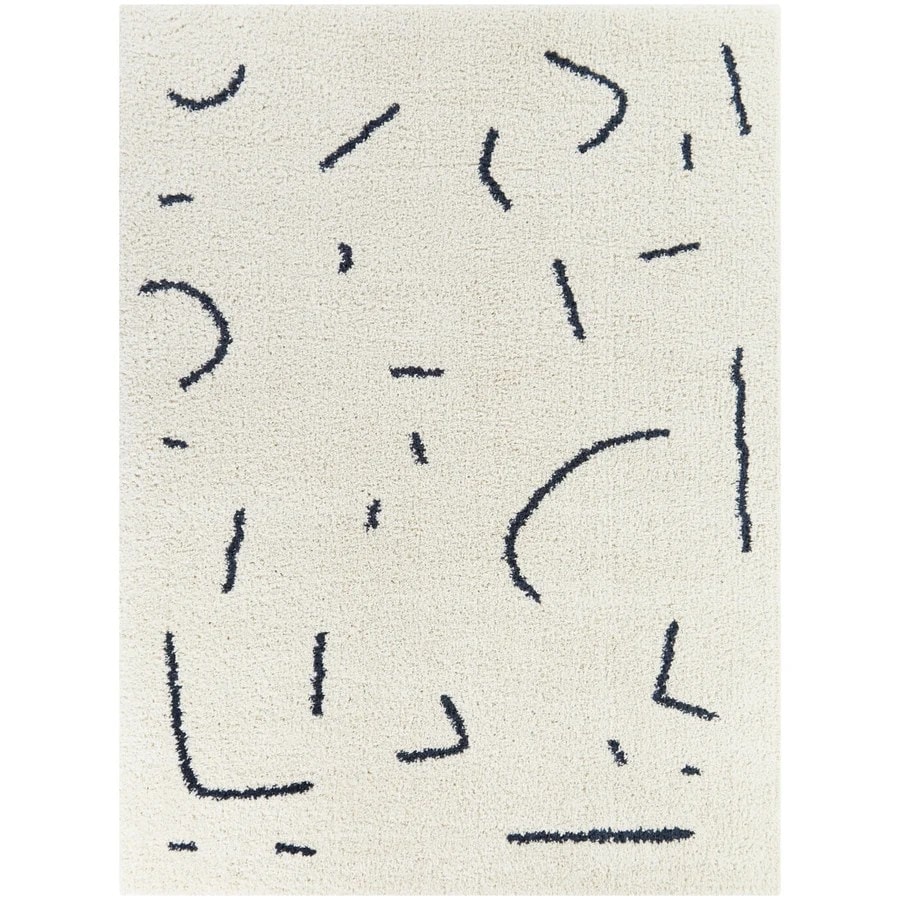 Albert White Shag Area Rug