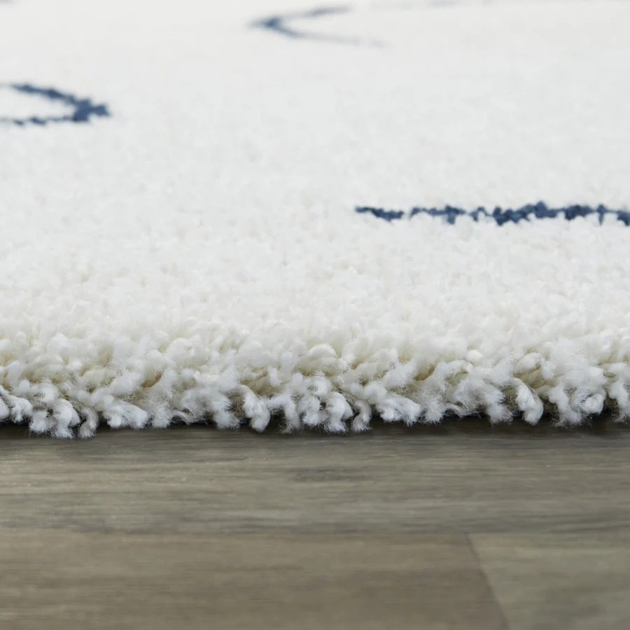 Albert White Shag Area Rug