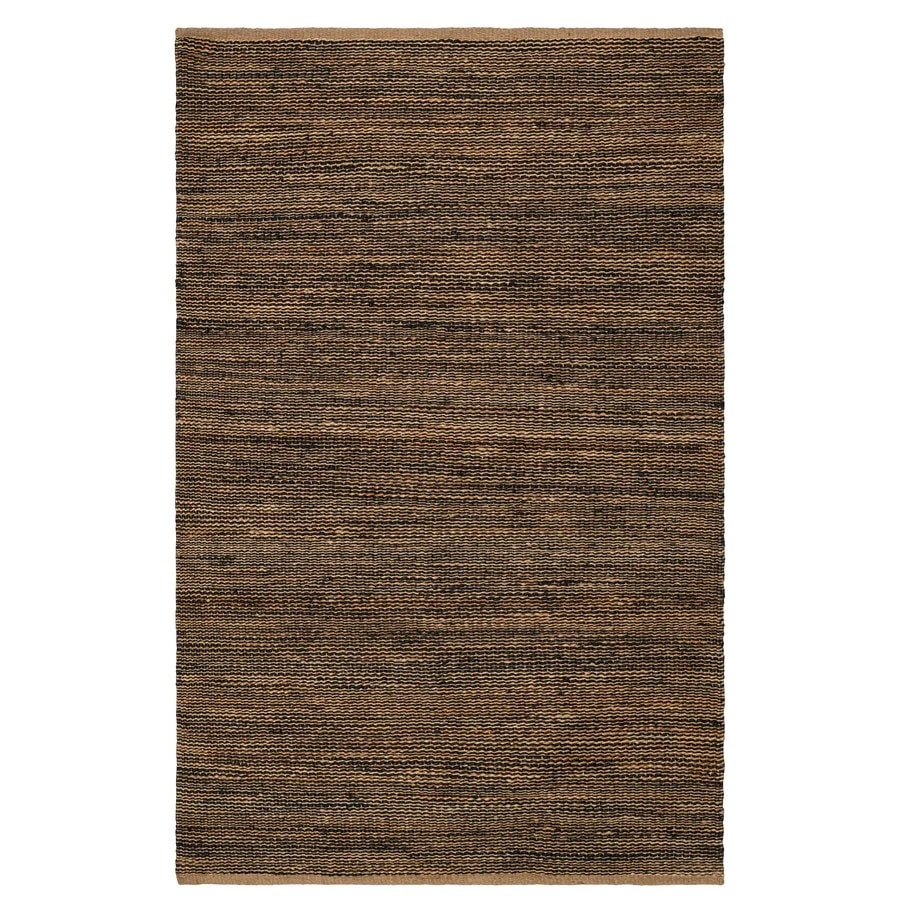 Natural Black Classic Striped Handmade Jute Rug