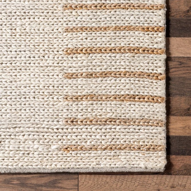 Stria Natural Jute Rugs For Living Room, Bedroom